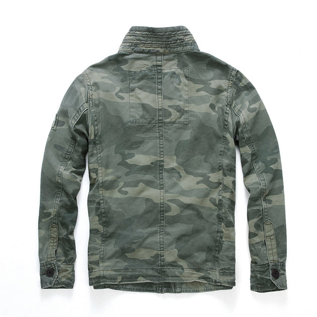 West Louis Spring Military Style Cotton Jacket Khaki / M | Male