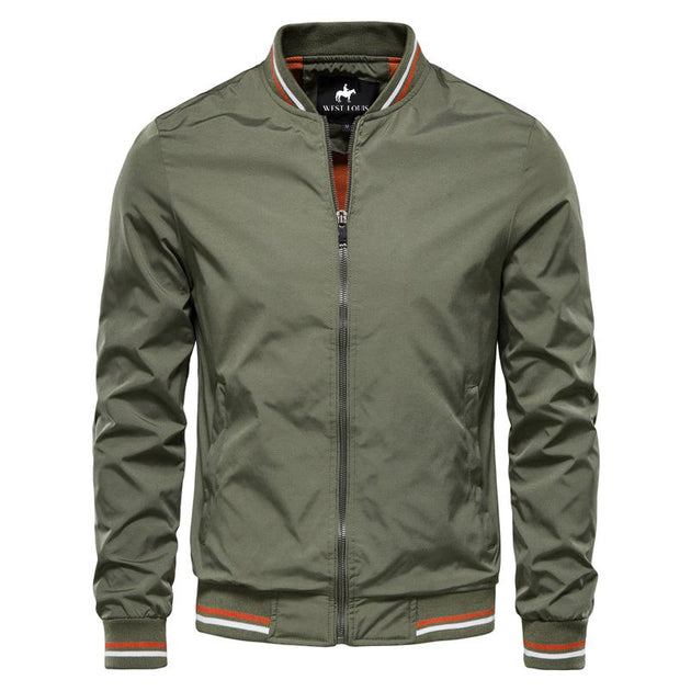 West Louis Spring Baseball Style Bomber Jacket Green / XL | Male