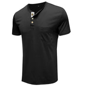 West Louis™ Summer Men's Short Sleeved Henley T-shirts