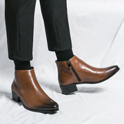 West Louis™ Genuine Leather Side Zipper Elegant Chelsea Boots