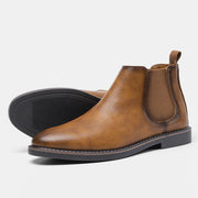 West Louis™ Designer Slip-On Leather Ankle Chelsea Boots