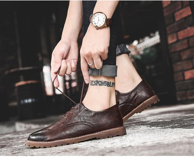 West Louis™ Designer Flats Male Casual Shoes