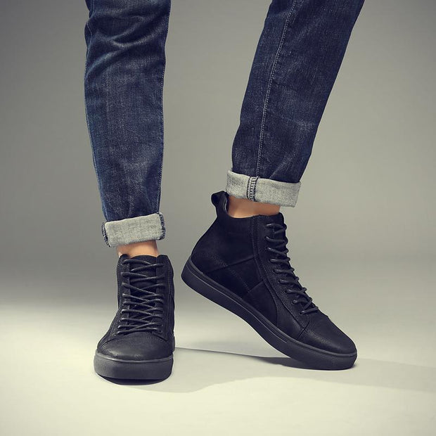 West Louis™ High Top Genuine Leather Sneakers