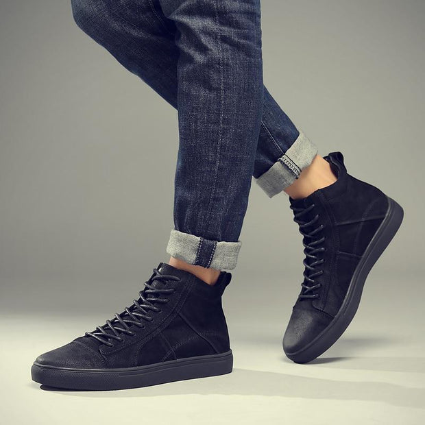 West Louis™ High Top Genuine Leather Sneakers