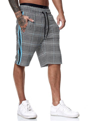 West Louis™ Fashion Plaid Color Side Line Short