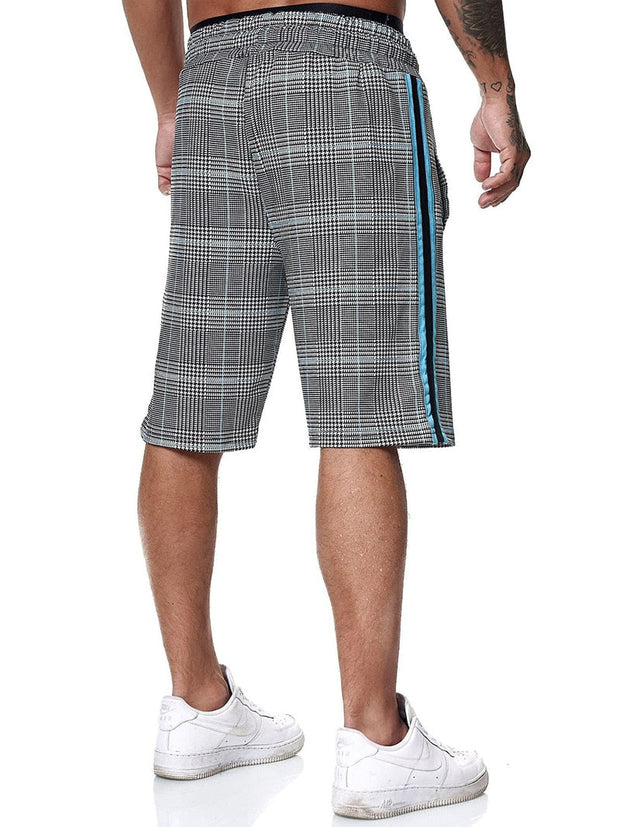 West Louis™ Fashion Plaid Color Side Line Short