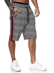 West Louis™ Fashion Plaid Color Side Line Short