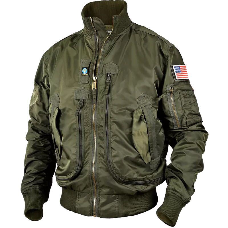 West Louis Spring Military Style Cotton Jacket Black / S | Male