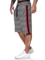 West Louis™ Fashion Plaid Color Side Line Short