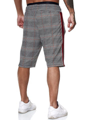 West Louis™ Fashion Plaid Color Side Line Short