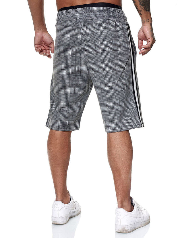 West Louis™ Fashion Plaid Color Side Line Short